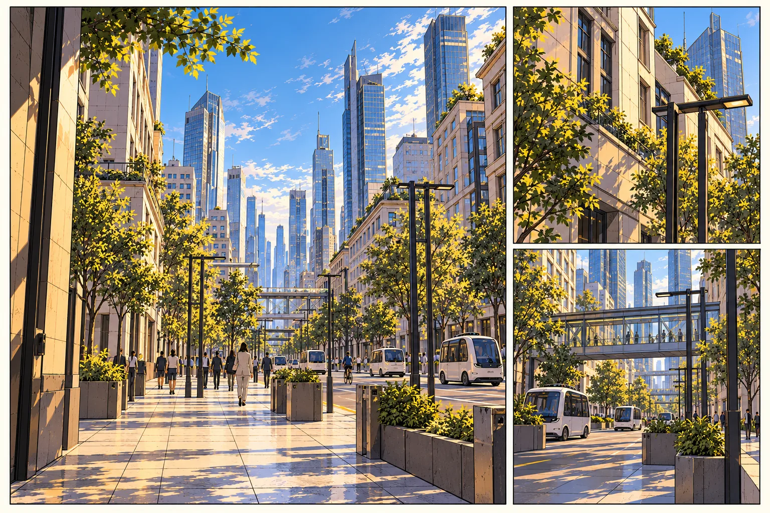 The city boulevard